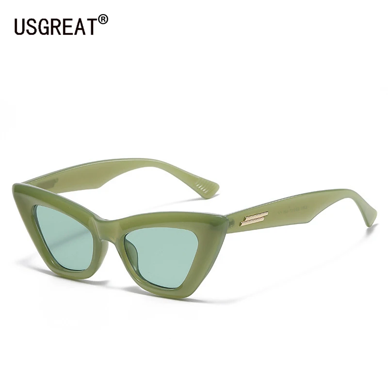 

Vintage Women Sunglasses Cat Eye Sexy Lady Retro Small Triangle Sun Glasses Brand Designer Transparent Eyewear For Female Oculos