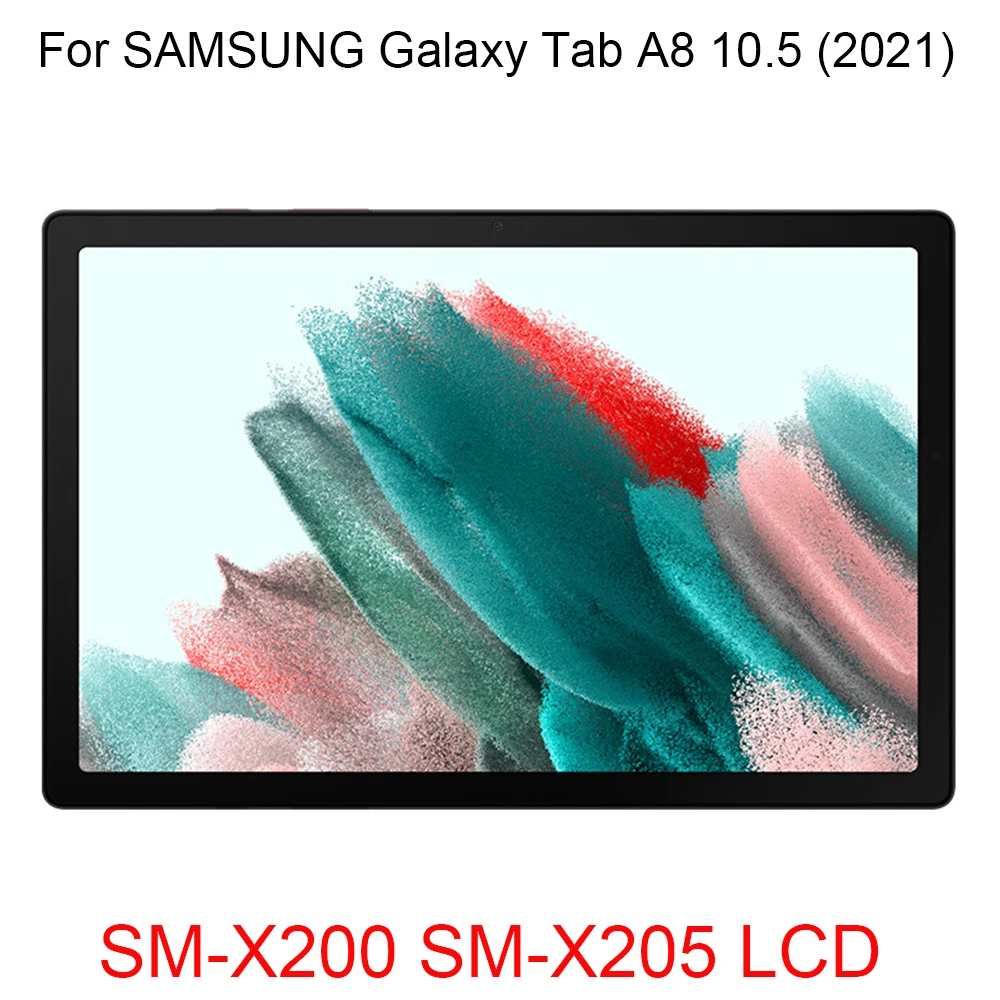 Nova Tela Lcd Original para Samsung Galaxy Tab a8 10.5 2022 Sm-x200 Sm-x205 com Tela de Toque Digitador Senor
