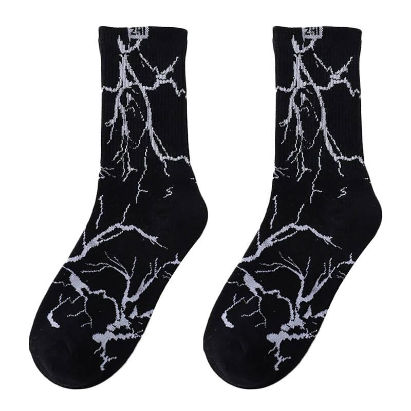 

Мужские и женские подростковые носки в уличном стиле Harajuku, повседневные носки до щиколотки в полоску для скейтборда, уличная одежда