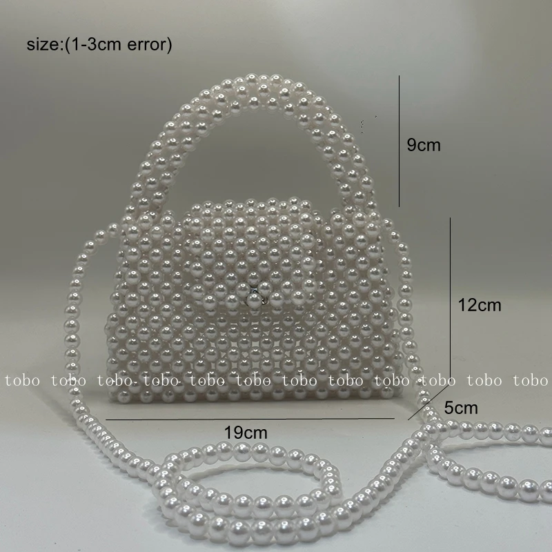 Модные Плетеные вручную женские вечерние сумки из искусственного жемчуга с