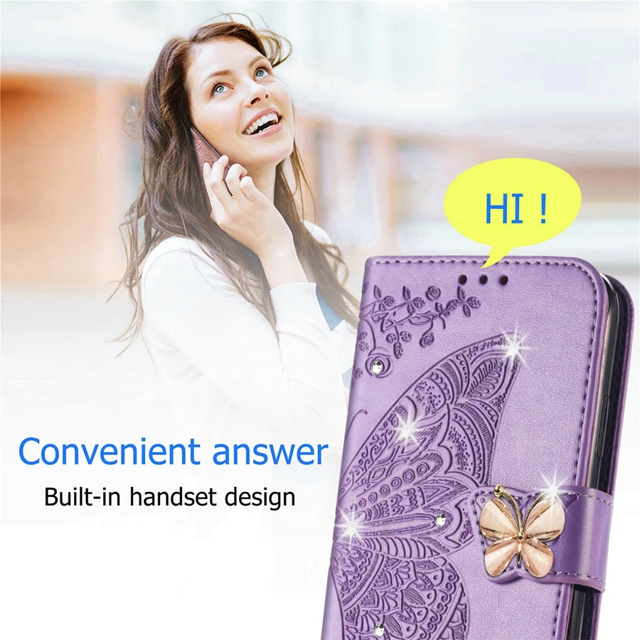 Wallet Butterfly Flower Leather Case For Samsung Galaxy A03 A04s A12 A13 A23 A33 A51 A52 A53 A71 A72 A73 S22 Ultra S21 S20 FE