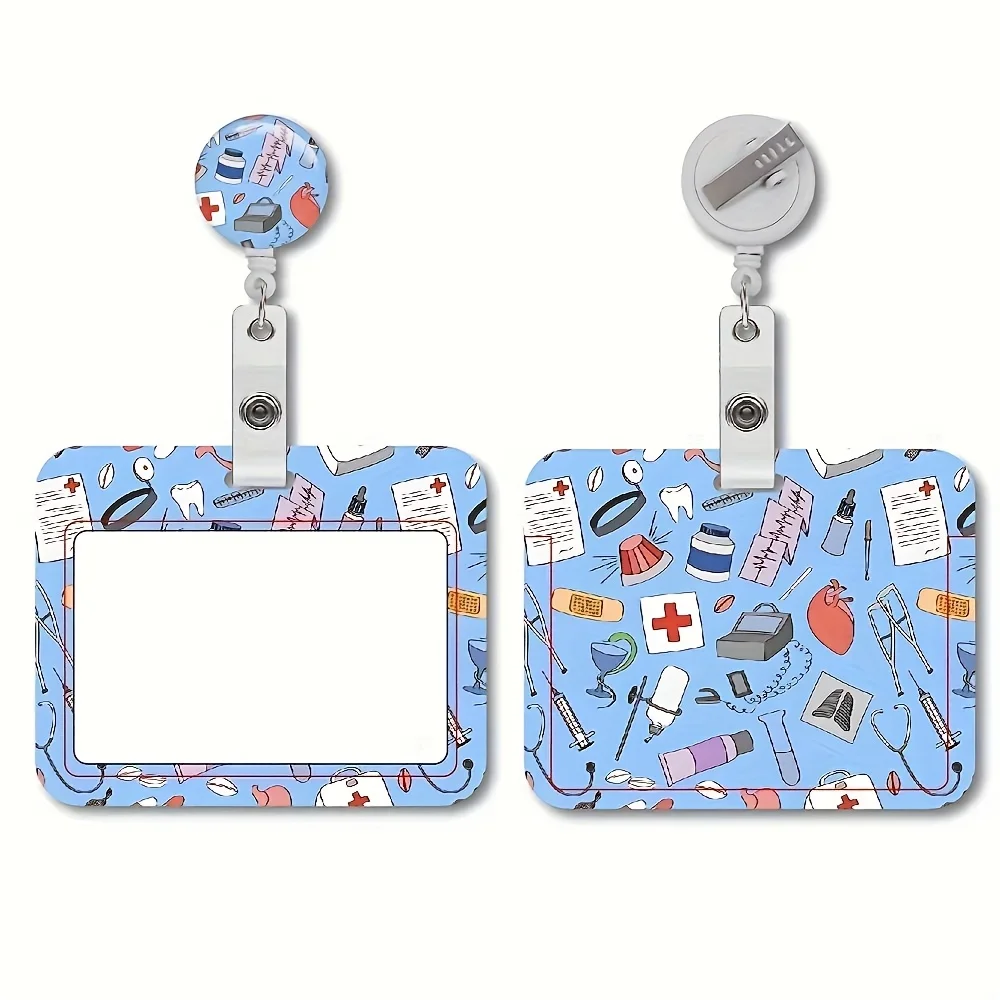 

Держатель бейджа медицинский синий