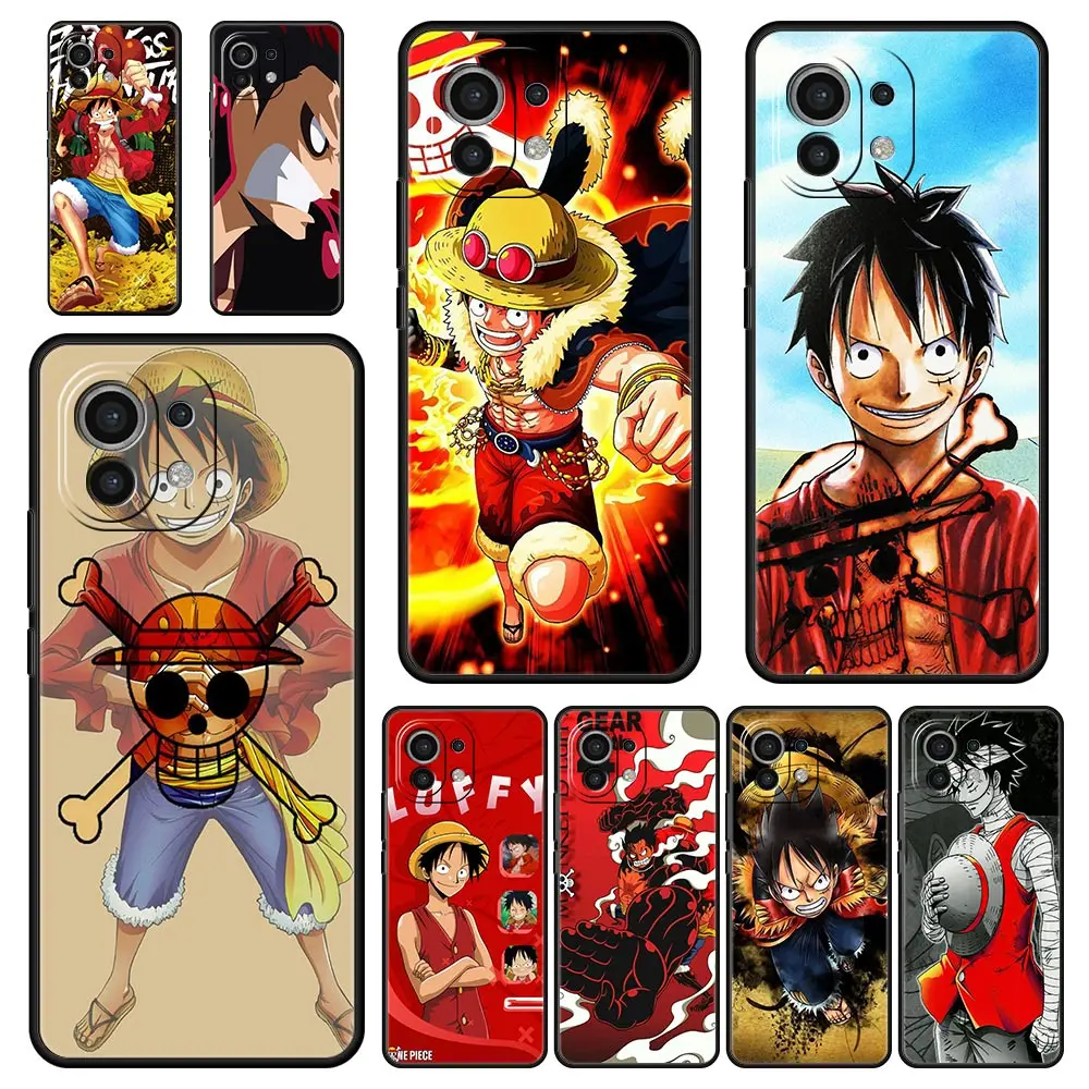 

One Piece D. Luffy Anime Phone Case For Xiaomi Poco X3 NFC M3 F3 M4 Mi 12 11 Ultra Note 10 Lite 11X 11T 10T Pro 5G 9T 11i Cover
