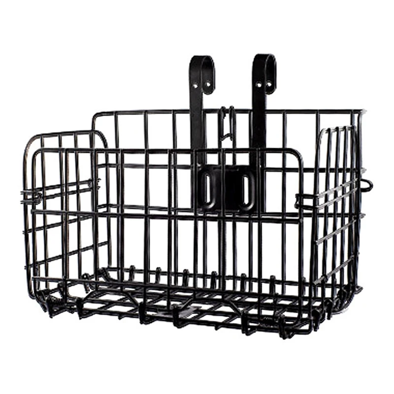 

Folding Rear Bike Basket Wire Mesh Fold-Up Detachable Front Bag Rear Hanging Bike Basket