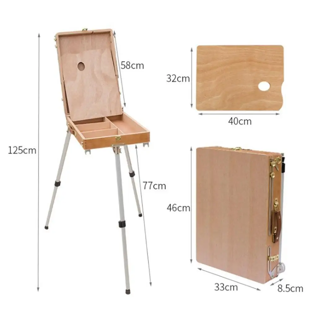 Французский мольберт деревянная коробка для эскизов портативный складной