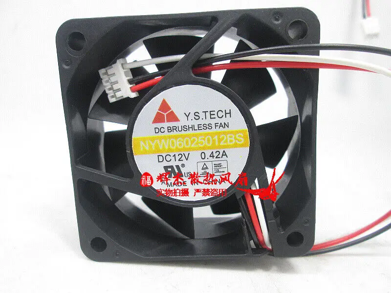 Вентилятор охлаждения Y.S.TECH 6025 NYW06025012BS 12 В постоянного тока а 6 см