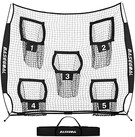 

x 8ft Football Nets for Throwing,Football Target,Quarterback Training Equipment with 5 Target Pockets for Improving Football Acc