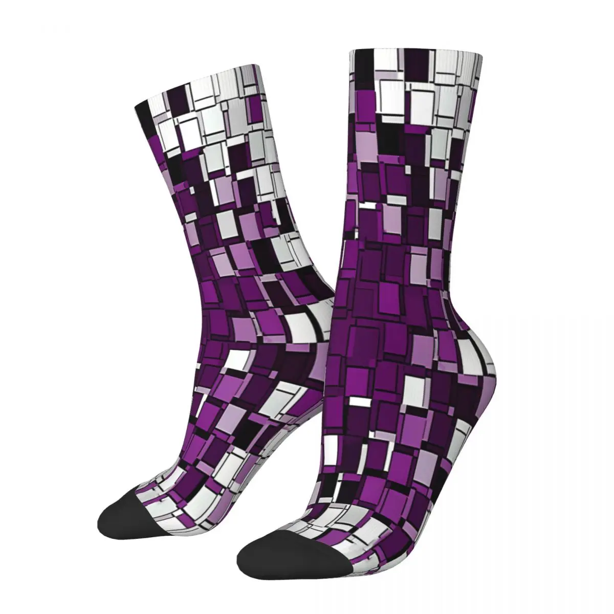 Носки Demisexual Pride с абстрактным перекрытием разнообразных кубиков носки для мужчин