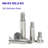 123pcs set screws slotted shoulder roller bearing screw m2x4 m2 5x4 fasteners stainless steel slot drive bolts round head