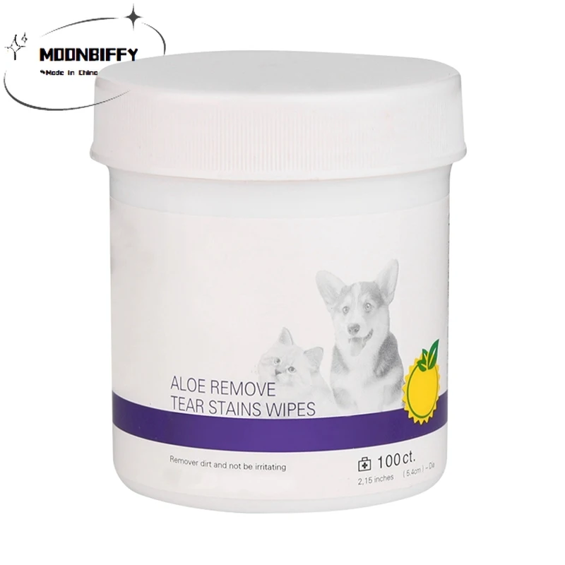 

100pcs/set Aloe Extract Pet Eye Wet Wipes Cat Dog Tear Stain Remover Gentle Cleaning Wipes Grooming Cleaning Paper Towels