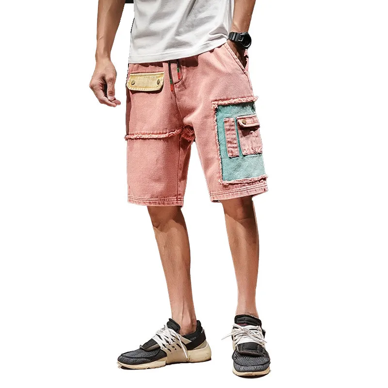 

Мужские повседневные шорты в японском стиле, свободные спортивные штаны большого размера с прострочкой, лето 2022