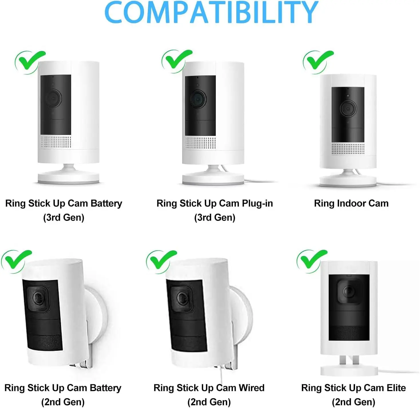 Фото Универсальное крепление на столб для Eufy 2C/3C, Arlo Pro 4/3, Ring Stick Up Cam Battery/Pro Battery Version, Simplisafe и Reolink Camera №2