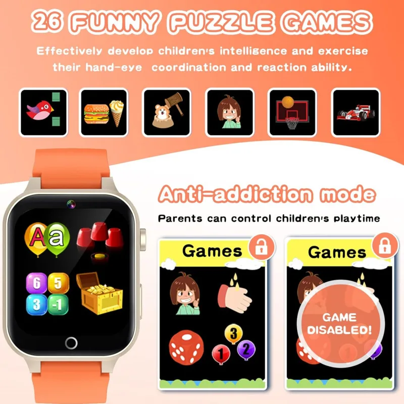 Детские игры умные часы для детей от 5 до 12 лет подарки с 26 играми забавная