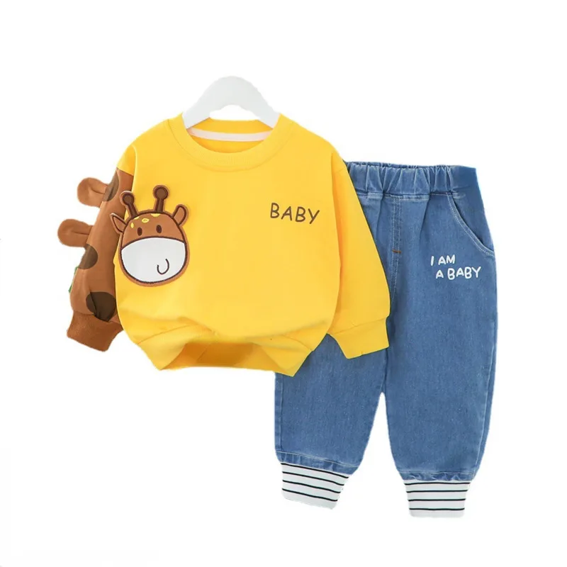 

New Autumn Children Girls Clothes Baby Outfits Suit Boys Cartoon T-Shirt Pants 2Pcs/Sets Kids Tracksuits Toddler Casual Costume