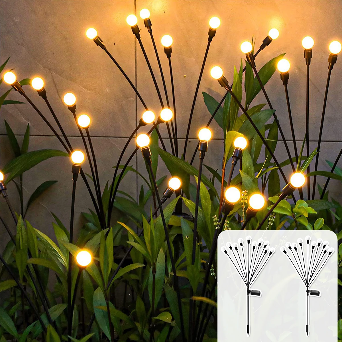 

Solar Outdoor Light LED firefly lamp Garden Decoration Waterproof Garden Home Lawn Fireworks Light floor New Year Christmas