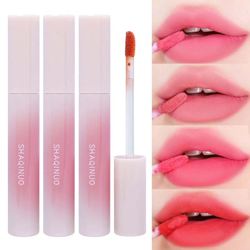 

10 Colors Velvet Matte Nude Lip Gloss Waterproof Long Lasting Non-stick Cup Not Fading Sexy Red Lips Glaze Lips Makeup Cosmetics