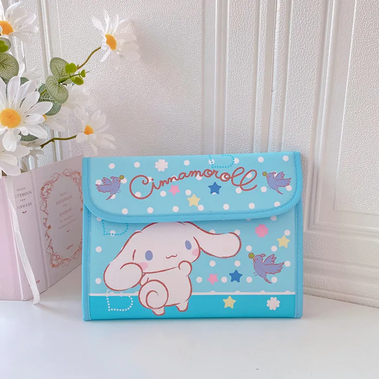 

Cartoon Anime Cinnamoroll Hello Kitty Multi-Picture Multi-Function Document Bag Hand Account Bag Passport Birth Storage Bag