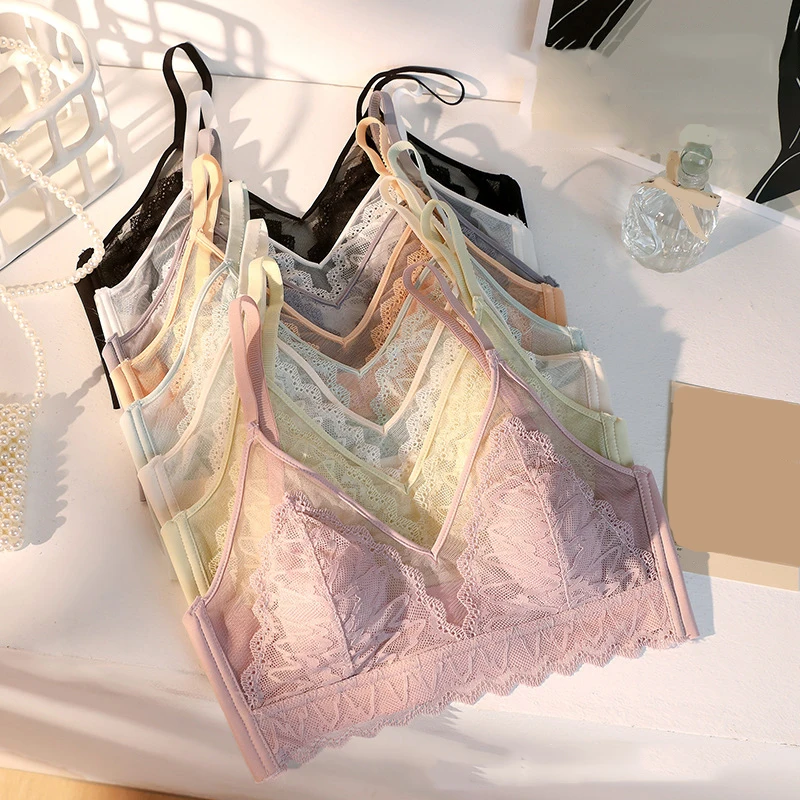 

Sexy Lace Bras for Women Seamless Wireless Bralette Lace Push Up Triangle Cup Lingerie Underwear Soft Bra Lingerie Mujer