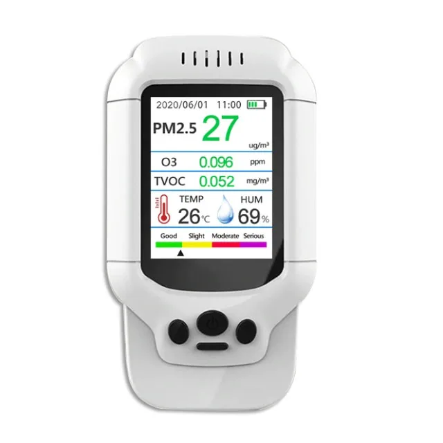 

Portable Ozone Meter Multi-functional Air Quality Monitor Gas Analyzer TVOC PM2.5PM1.0PM10 Ozone Concentration Detector