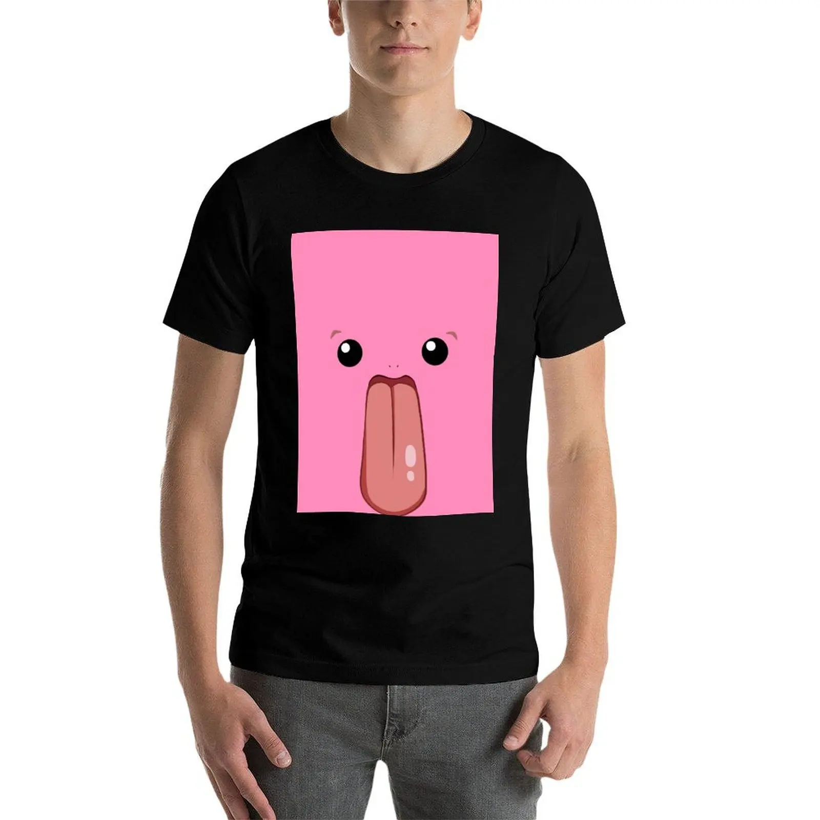 Футболка Lick Jav) мужская одежда винтажная мужские футболки с рисунком забавные