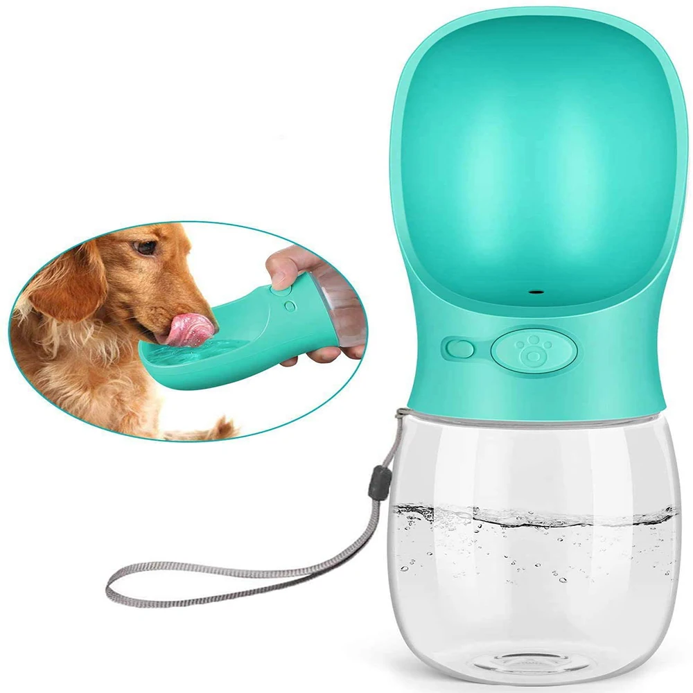 

Dog Water Bottle 12oz Leak Proof Portable Puppy Water Dispenser with Drinking Feeder for Pets Outdoor Walking Hiking Travel