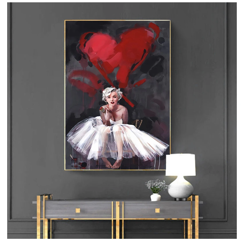 

Poster Wall Pictures For Living Room Wall Art home Decoration Modern Abstract No Frame Marilyn Monroe Print Quotes Canvas