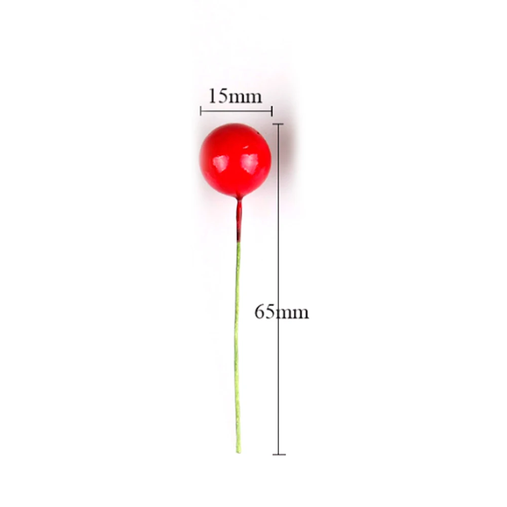 

New Artifi Holly Berries Household Items 100 Or 300pcs Berries: 1.5cm Foam Ball And Foam Thread Total Length 6.5cm