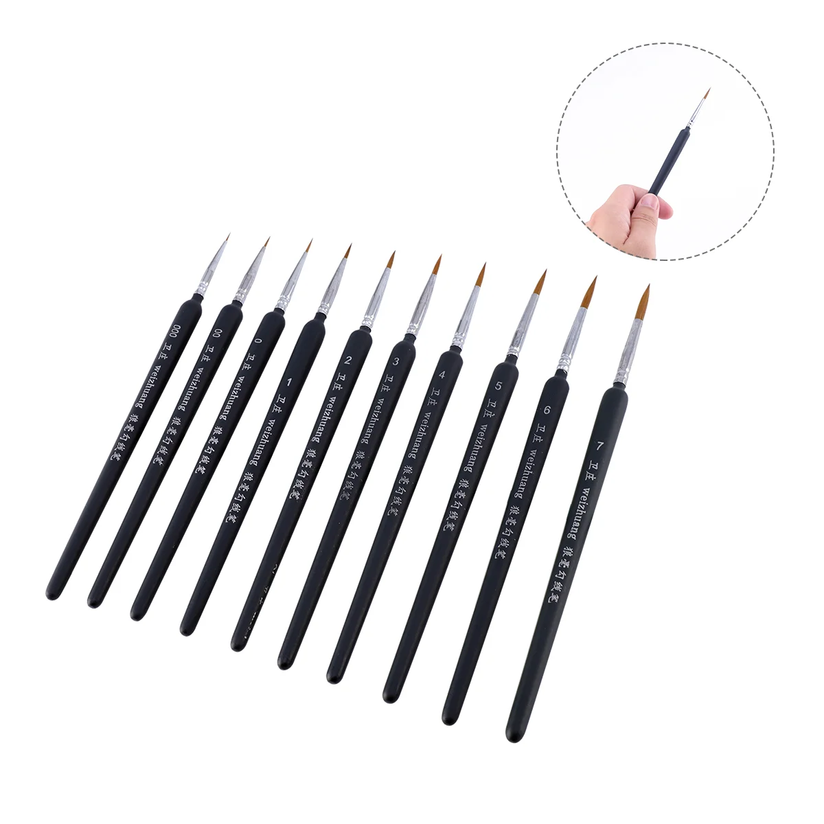 

Brush Brushes Fine Detail Miniature Setpainting Pens Artist Detailing Nail Extra Oil Liner Pen Acrylic Line Toddler