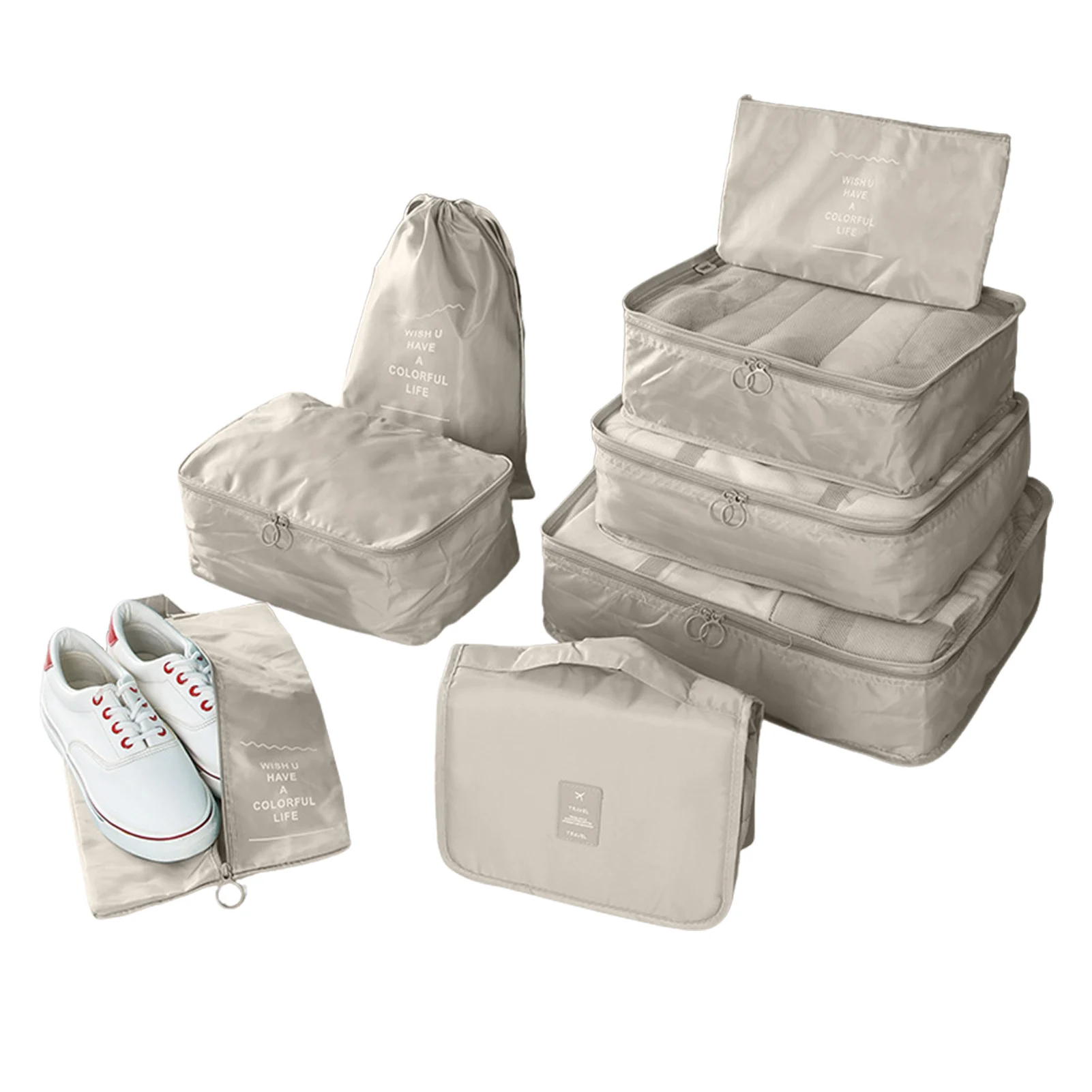 

Suitcase Organizer Bags Set Folding Kids Adults Packing Cubes For Travel Foldable Travel Cubes Set With Drawstring