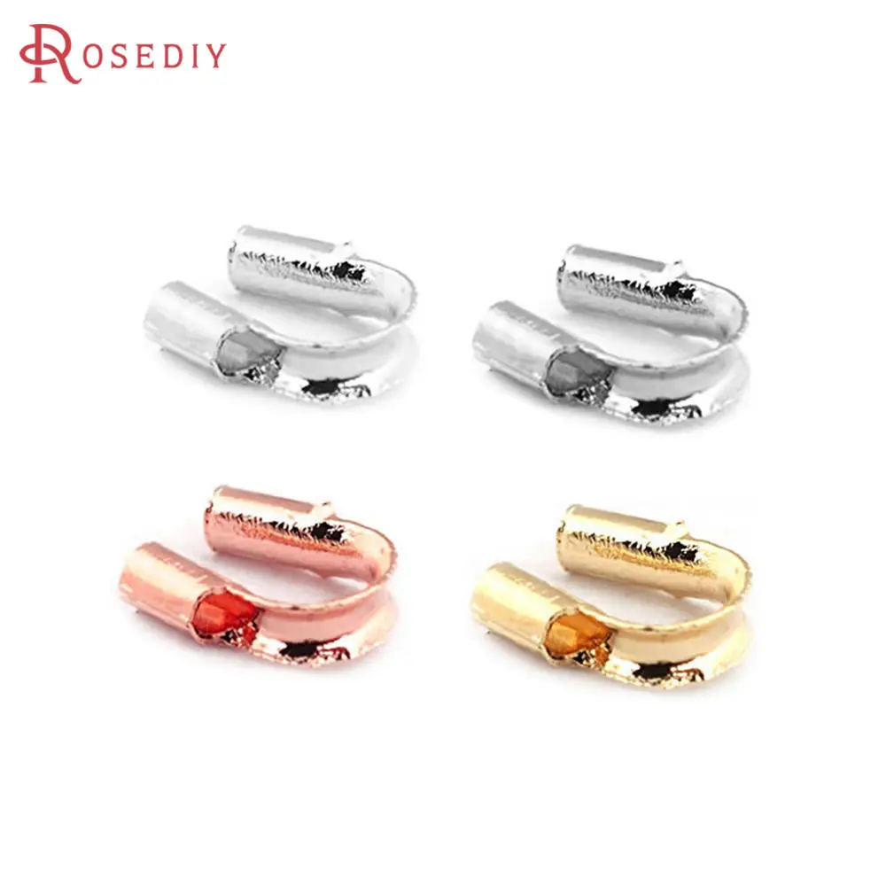 Латунные застежки с U-образной резьбой 18 К 5 х4 мм 100 шт.