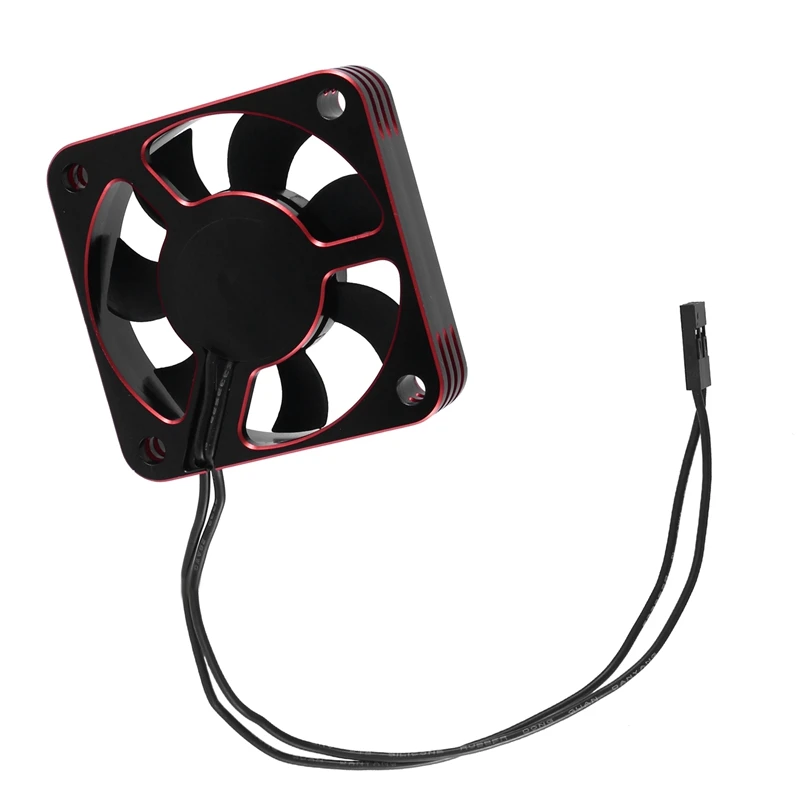 

Вентилятор охлаждения 50 мм, вентилятор теплоотвода для бесщеточного двигателя 1/10 1/8, запчасти для радиоуправляемых автомобилей, красный