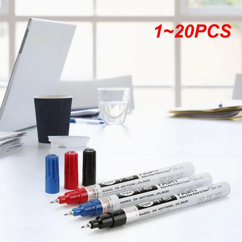 

1 ~ 20 шт. художественный 0,7 мм Сверхтонкий Перманентный маркер для краски, универсальная ручка для ремонта царапин и краски автомобиля