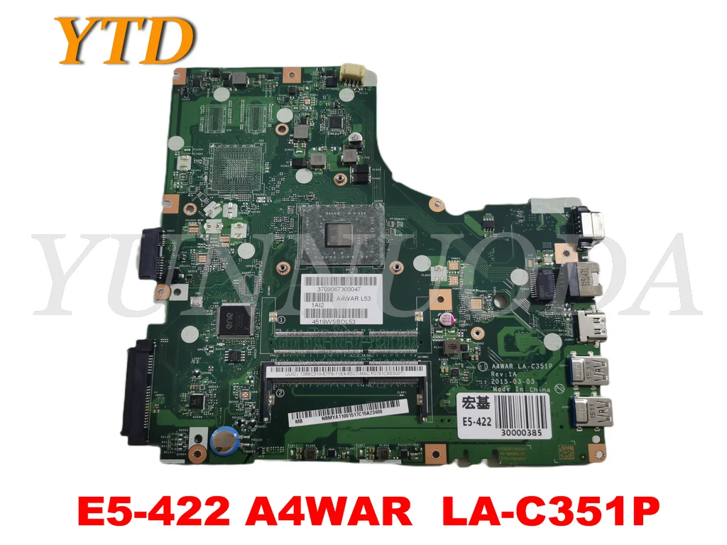 

Оригинальная материнская плата для ноутбука ACER Φ A4WAR, проверенная, хорошая Бесплатная доставка