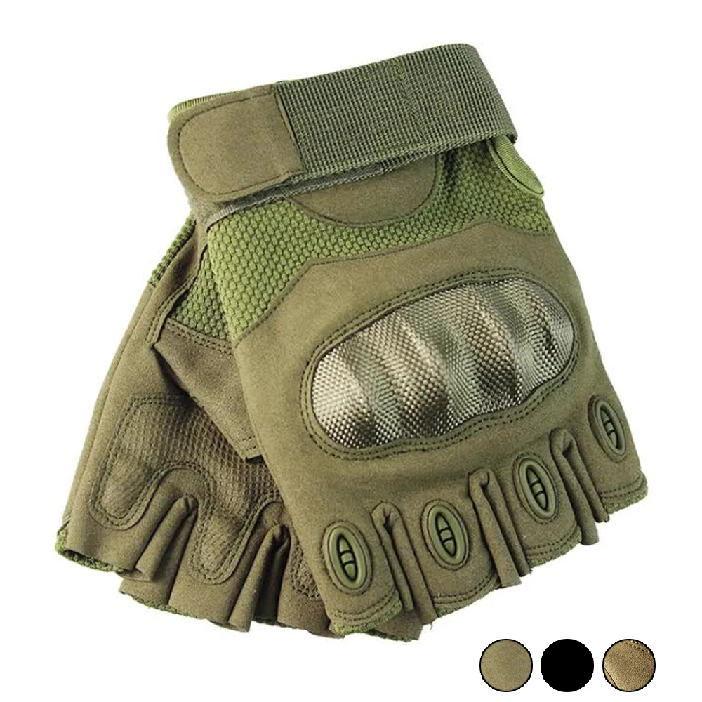 

Men's Tactical Half-Finger Gloves for Motorbike Motorcycle Cycling Climbing Hiking Hunting Work Military Camouflage Gloves WS05
