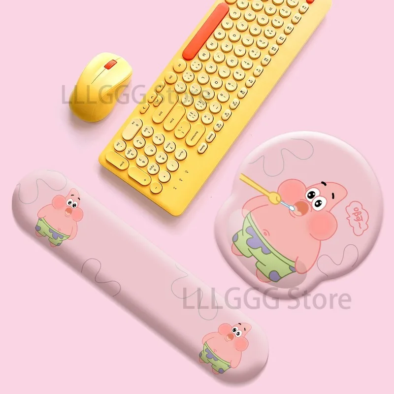 3D коврик для мыши Губка Боб Мультяшные аниме подставки рук под запястье Патрик