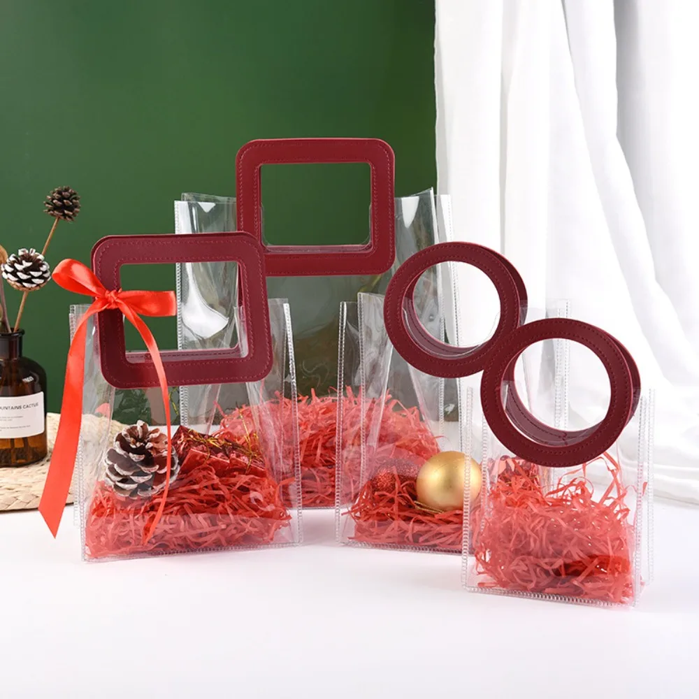 Подарочная прозрачная Гибкая Сумка-тоут из ПВХ/сумка для покупок/сумка