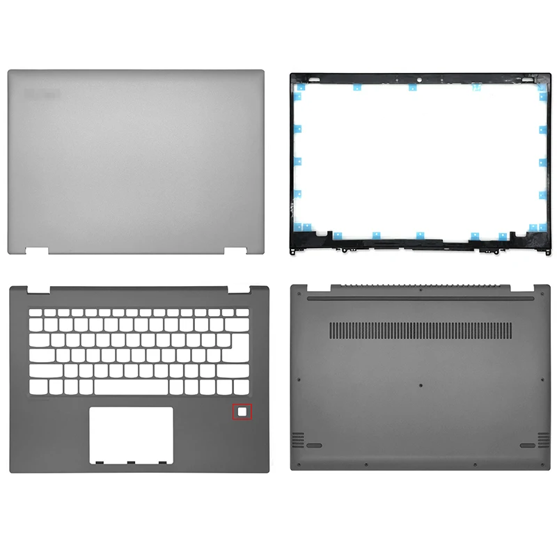 

NEW For Lenovo Yoga 520-14IKB 520-14 FLEX 5-14 LCD Back Cover Front Bezel Palmrest Bottom Case Laptop ABCD Cover Case Gray