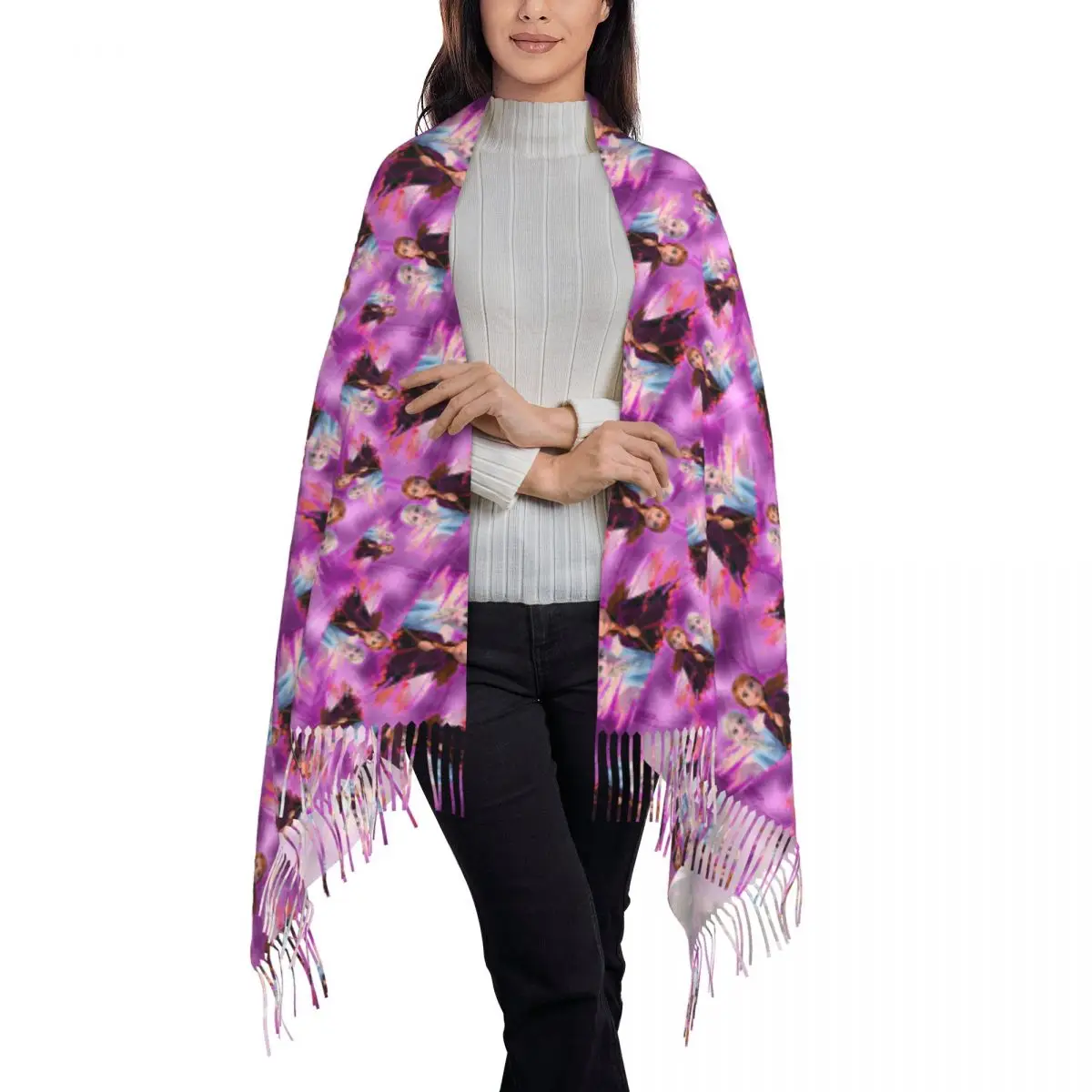 Шарф унисекс с мультяшным принтом Холодное сердце