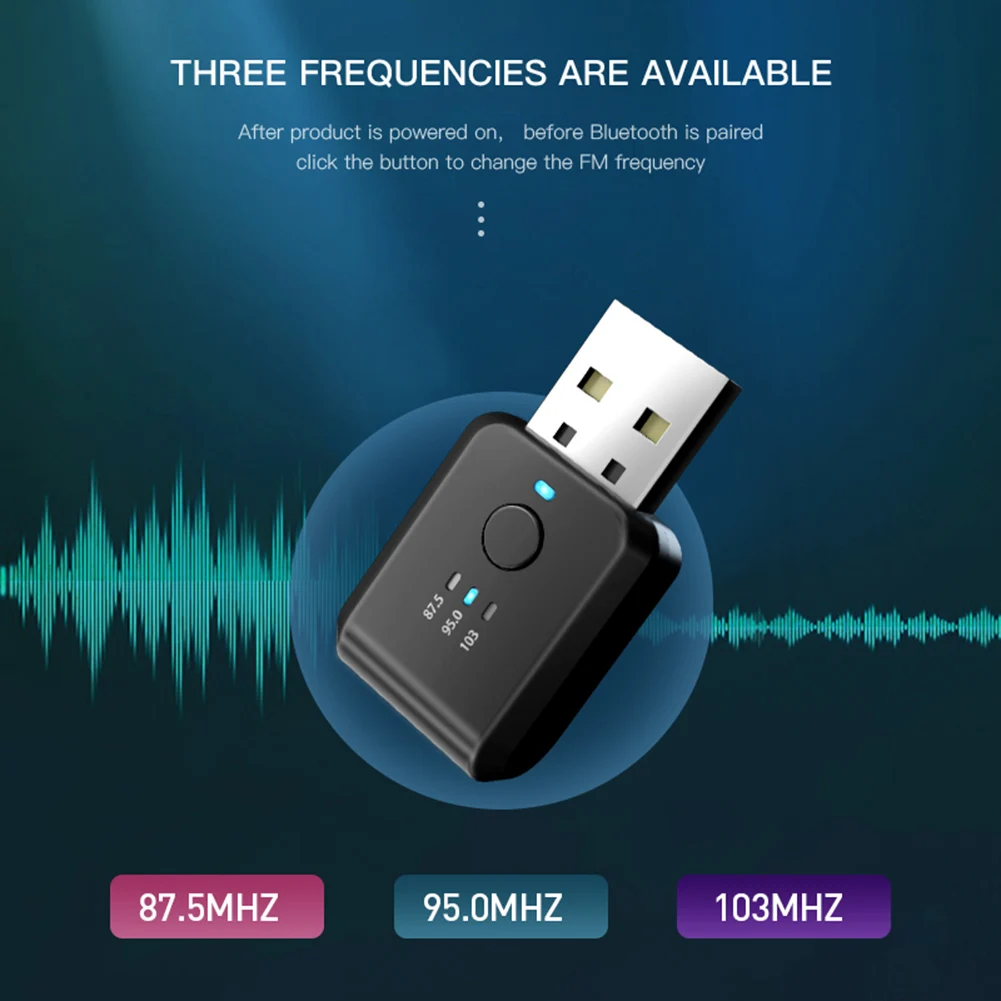 Bluetooth-приемник 5 1 беспроводной автомобильный радиоприемник USB FM-передатчик