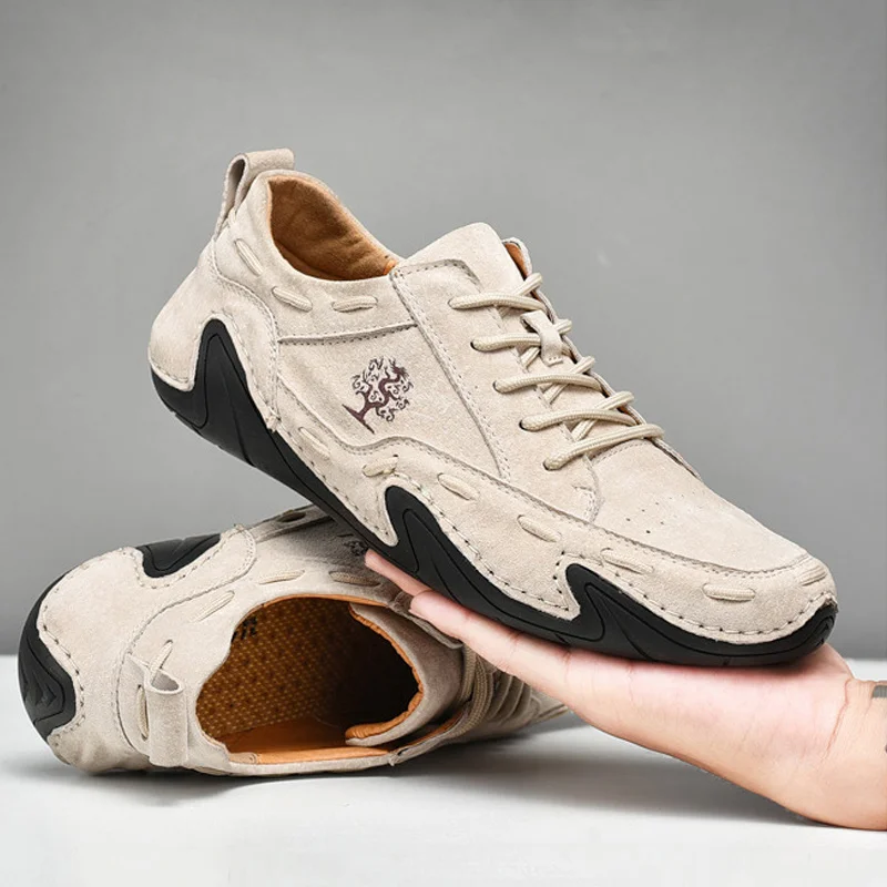 Xiaomi SALUDAS Men Luxury Casual Leather Shoes Fashion Brand Handmade Men Moccasins Shoes Big Size 38-48 Loafers Male Sneakers