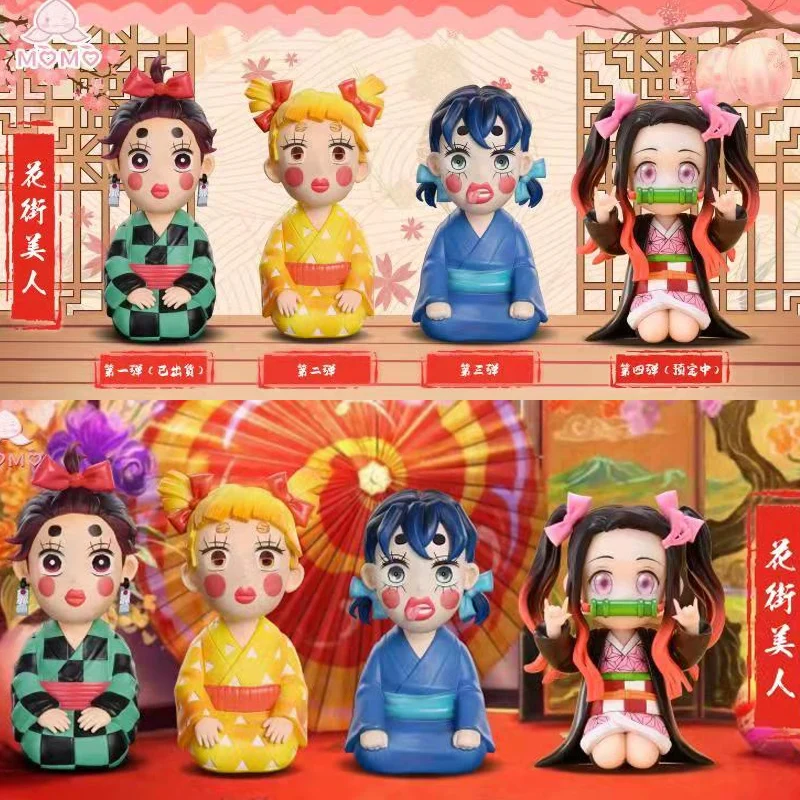 

Anime GK Figure Demon Slayer Kamado Tanjirou Nezuko Agatsuma Zenitsu Hashibira Inosuke PVC Cute Toys Collectible Doll