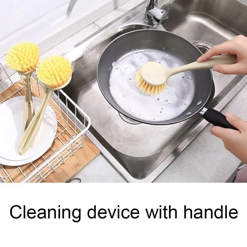 

Кухонная щетка для мытья посуды, домашняя щетка для мытья посуды, щетка для плиты, для очистки, удаления загрязнений, с длинной ручкой L3g9