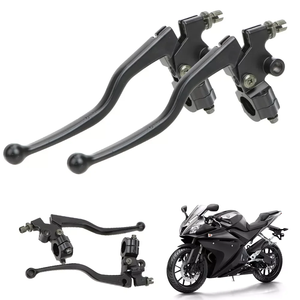 

1 Pair Motorcycle Brake Clutch Levers Handlebar Clutch Lever Aluminum Alloy 22mm Cable Front Brake Front Left and Right