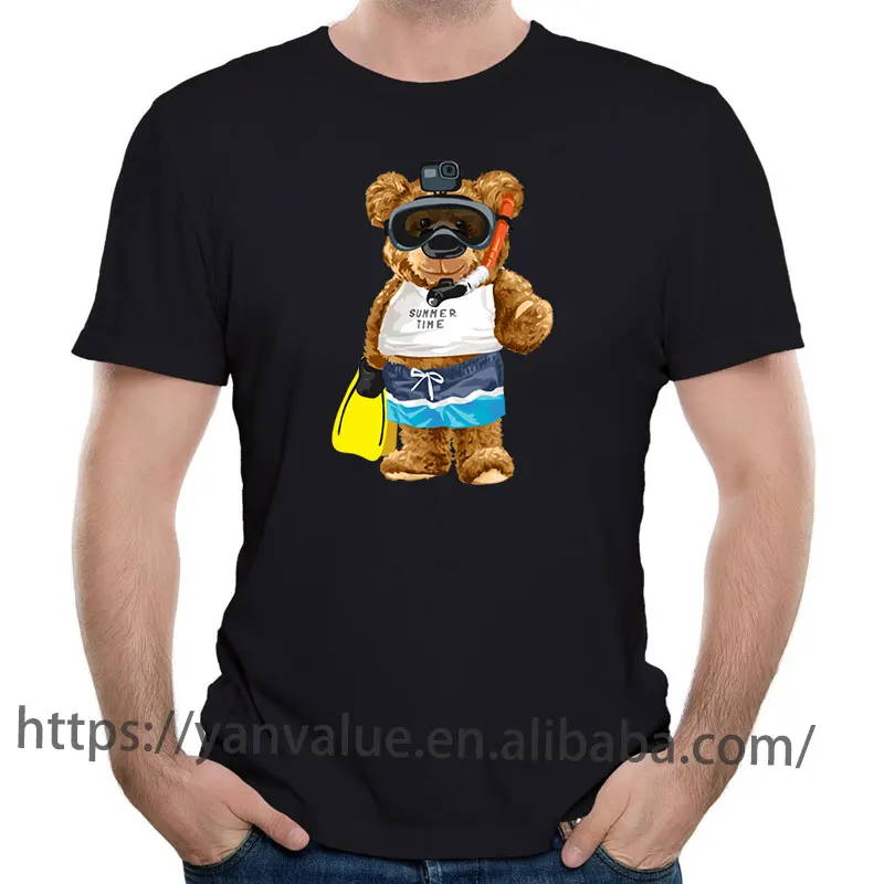 Оптовая продажа мужские хлопковые футболки с графическим принтом на заказ