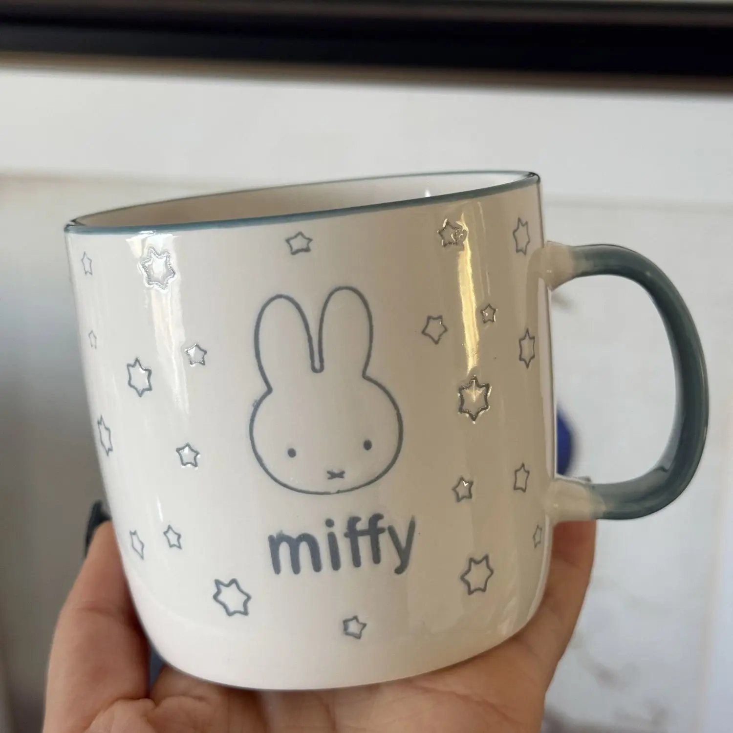 Фото Кружка Miffy Good Looks: вместительная, из керамики и фарфора, для всей семьи, для напитков, подарок, изящная, милая, очаровательная, кавайная, нежная №5