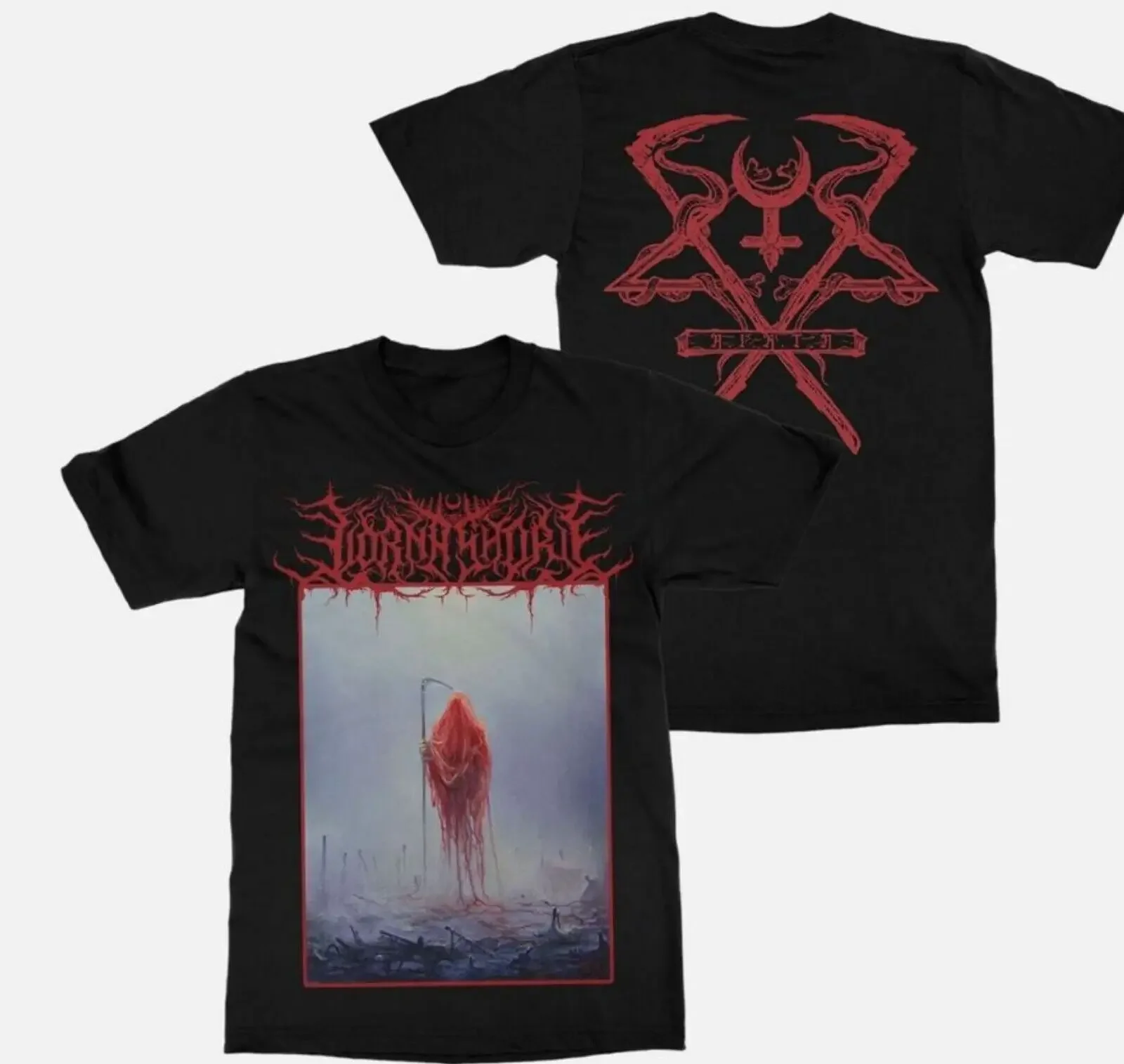 ГОРЯЧАЯ НОВАЯ 2-сторонняя черная футболка Lorna Shore UnISEX aLL РАЗМЕРЫ s-5xL