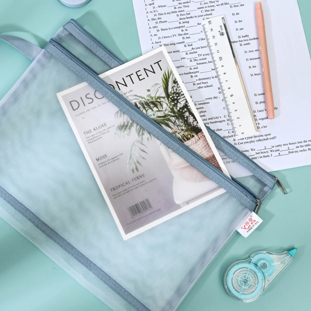 Сумка для хранения игрушек A4/A5 двухслойная сетчатая сумка-карандаш цветная