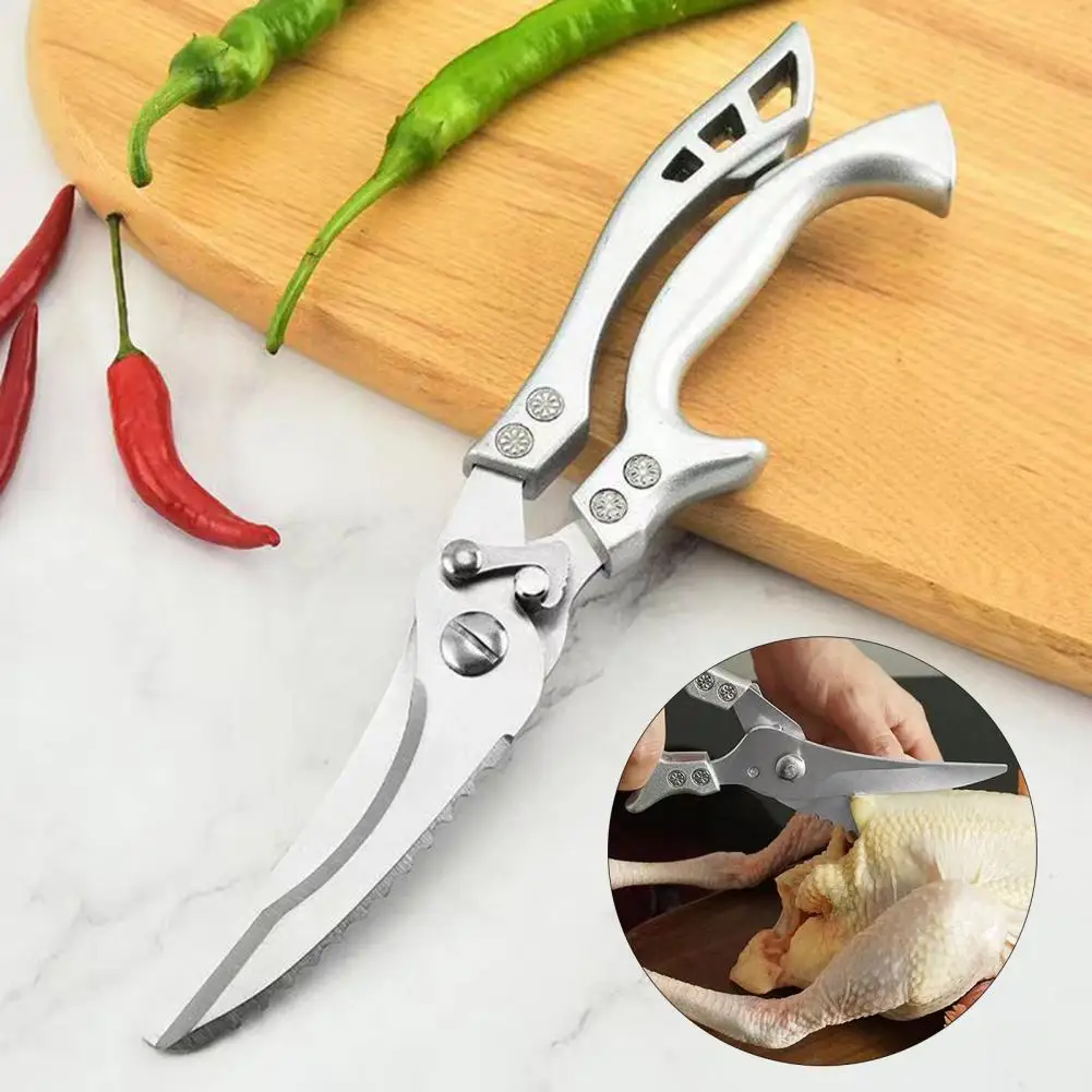 

Poultry Shears Sharp Dishwasher Safe Spring Loaded Multi-functional Stainless Steel Chicken Bone Kitchen Scissors for Barbecue