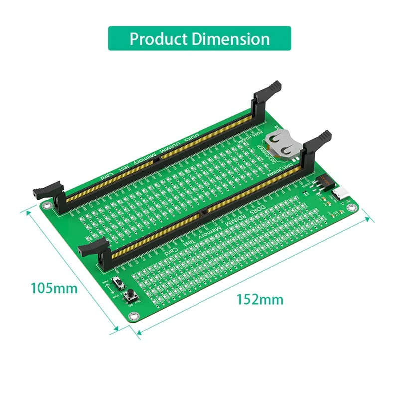 Тестер памяти DDR5 RDIMM/UDIMM тестовая карта настольного компьютера со светодиодными
