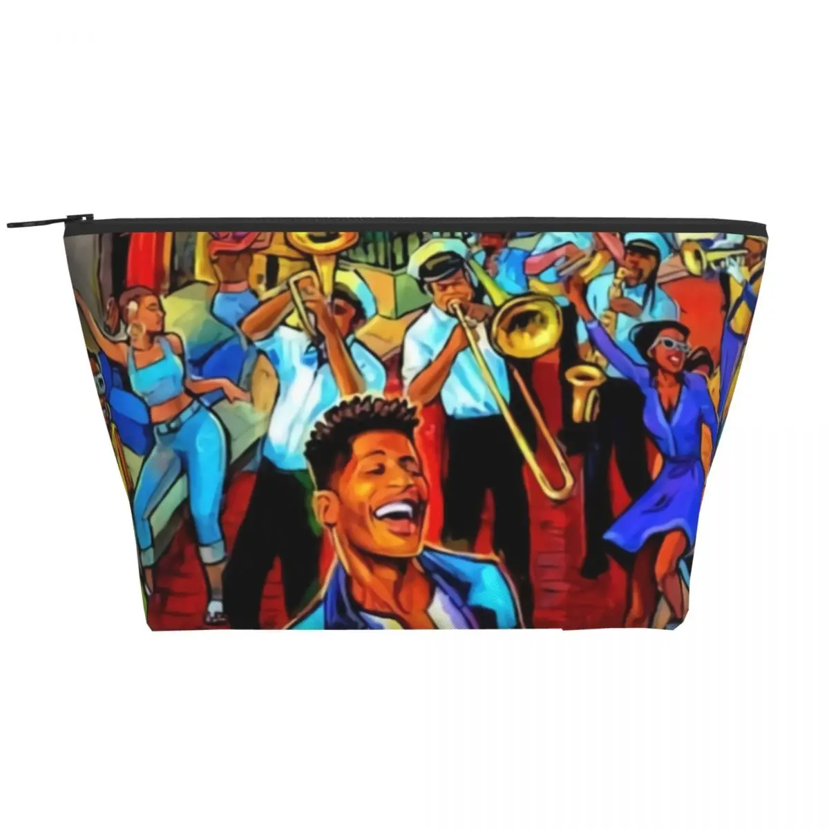 

Funny Jazz Festivals Zipper Storage Organizers Jazz 2022 Fest Women Makeup Bag Large Capacity Travel Cosmetic Bags